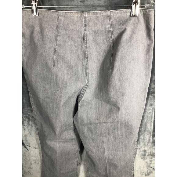 Jacky Vanilia Becky Gray Denim Trouser Pants Size 14 With Zip Pockets - Picture 14 of 16